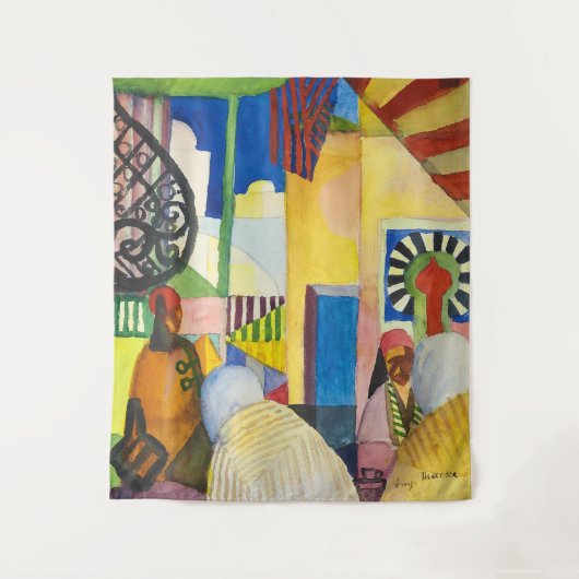 Tenture Dans les bazars | Auguste Macke | (Devant)
