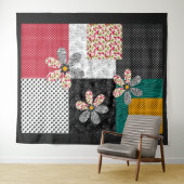 Tenture Dans un motif rustique patchwork de couleurs multi (En situation (horizontale))