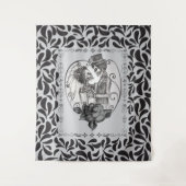 Tenture Danse de mariage d'amour de squelette (Devant)