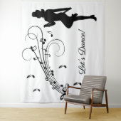 Tenture Danse en haut de la scène sur mesure (En situation)