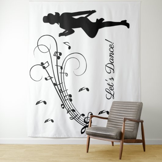 Tenture Danse en haut de la scène sur mesure (En situation)