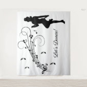 Tenture Danse en haut de la scène sur mesure (Devant)