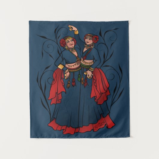 Tenture Danseurs de ventre tribaux de l'ATS (Devant)