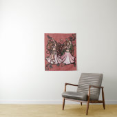 Tenture Danseurs du ventre Roses rose Mauve Rose danse du (En situation)