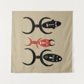 Tenture Danseurs tribaux africains abstraits (Devant (Horizontal))