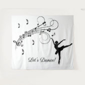 Tenture Danseuse de ballet dansant sur la musique Ajouter (Devant (Horizontal))