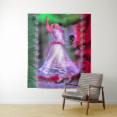 Tenture Danseuse mexicaine et Rose 0175 (En situation)