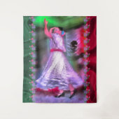 Tenture Danseuse Mexicaine & Roses 0175 (Devant)