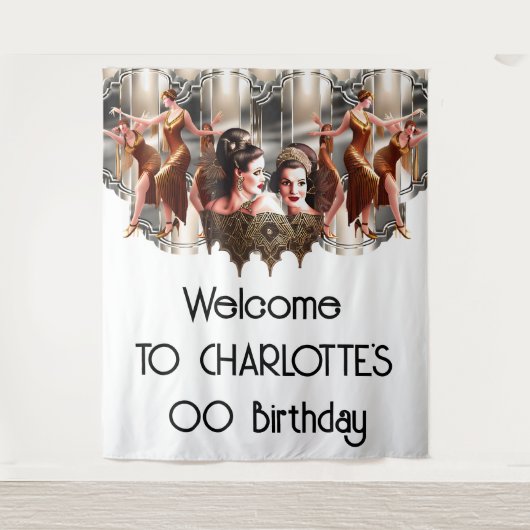 Tenture Danseuses à flapper Gatsby dans les années 1920 (Devant)