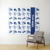 Tenture Dauphin, baleines et pingouins (En situation (horizontale))