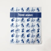 Tenture Dauphin, baleines et pingouins (Devant)