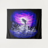 Tenture Dauphin clair de lune (Devant (Horizontal))
