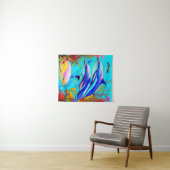 Tenture Dauphins en Océan avec Belle conception de récif c (En situation (horizontale))