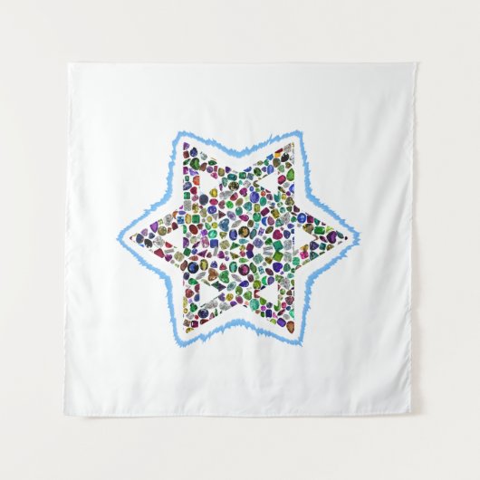 Tenture David Star made with Gemstones (Devant (Horizontal))