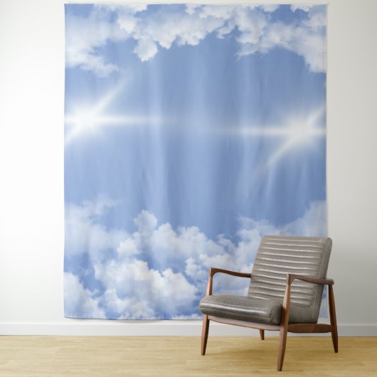 Tenture de beaux nuages (En situation)