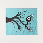 Tenture De dessin étrange d'encre de monstre d'arbre (Devant (Horizontal))