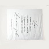 Tenture de fond de mariage « L'amour ne manque jam (Devant (Horizontal))