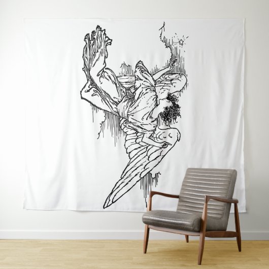 Tenture de l'ange gardien (En situation (horizontale))