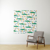 Tenture De mignons crocodiles sans couture motif. Animaux (En situation)