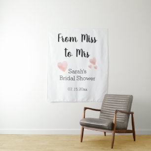 Tenture De Miss à Mrs Black and White Bridal Shower