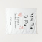 Tenture De Miss à Mrs Black and White Bridal Shower (Devant (Horizontal))