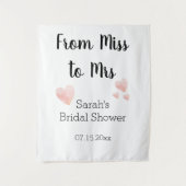 Tenture De Miss à Mrs Black and White Bridal Shower (Devant)