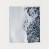 Tenture De superbes montagnes enneigées couvertes de nuage (Devant)