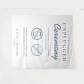 Tenture Débranché Cérémonie Mariage Dusty Blue fond (Devant (Horizontal))