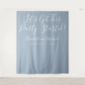 Tenture Début du script Dusty Blue Photo fond (Devant)