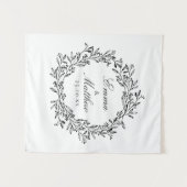 Tenture Décal Mariage de la couronne végétale de Whimsical (Devant (Horizontal))