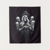 Tenture Décès avec crâne (Devant)