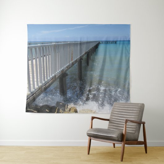 Tenture Déclencher des vagues sur la conception des quais (En situation (horizontale))