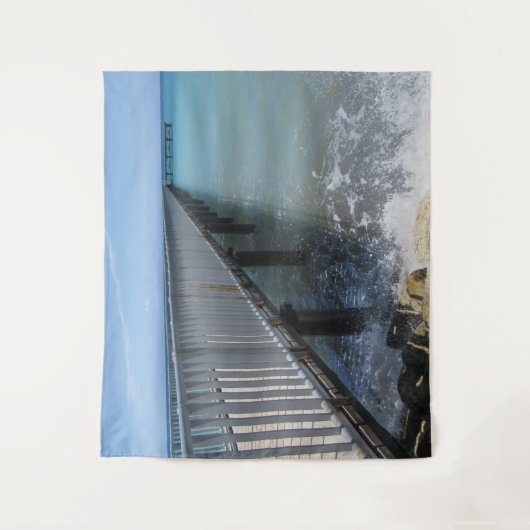 Tenture Déclencher des vagues sur la conception des quais (Devant)