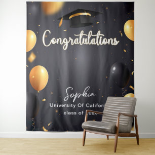 Tenture Décor 2025 de la fête de graduation personnalisée,