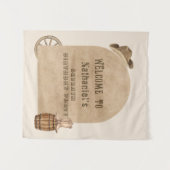 Tenture Décor d'anniversaire de cow-boy western rustique (Devant (Horizontal))