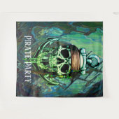 Tenture Décor de crâne de bateau de Pirate (Devant (Horizontal))