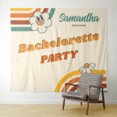 Tenture Décor de fête de bachelorette rétro ambiance groov (En situation (horizontale))