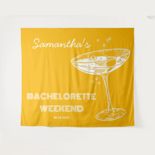 Tenture Décor de fête de bachelorette rétro Bohème Cocktai