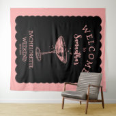 Tenture Décor de fête de bachelorette rose côtier pour coc (En situation (horizontale))