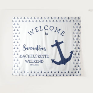 Tenture Décor de fête de bachelorette sur la plage avec un