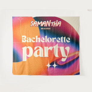 Tenture Décor de fête de fiançailles rétro Groovy 70s Rose
