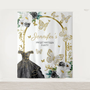 Tenture Décor de fête pour les 16 ans - Robe florale papil