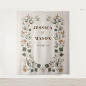Tenture Décor de fond Boho Folk Mariage moderne (Devant)