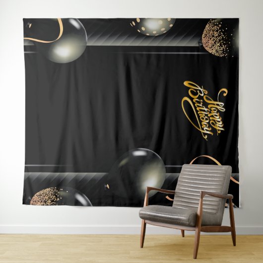 Tenture Décor de fond d'anniversaire (En situation (horizontale))