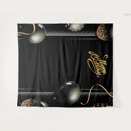 Tenture Décor de fond d'anniversaire (Devant (Horizontal))