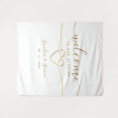 Tenture Décor de fond de bienvenue de mariage simple  (Devant (Horizontal))