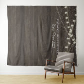 Tenture Décor de fond de danse de bal rustique en bois  (En situation (horizontale))