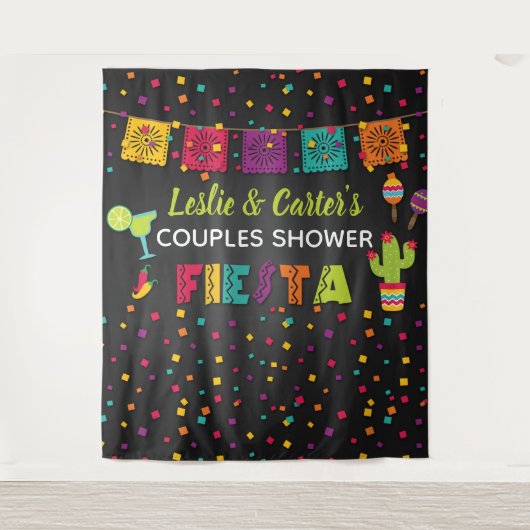 Tenture Décor de fond de douche pour couples Fiesta (Devant)
