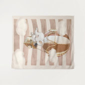 Tenture Décor de fond de douche virtuel neutre avec ballon (Devant (Horizontal))