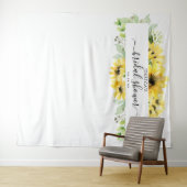 Tenture Décor de fond de jardin de tournesol pour fête de (En situation (horizontale))